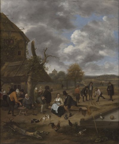 Landschaft mit einem Gasthaus von Jan Havickszoon Steen